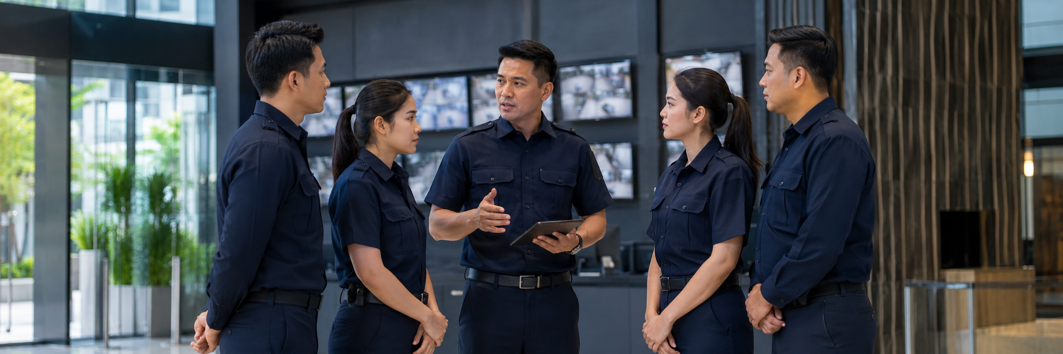Vision 360 security team during an operational briefing